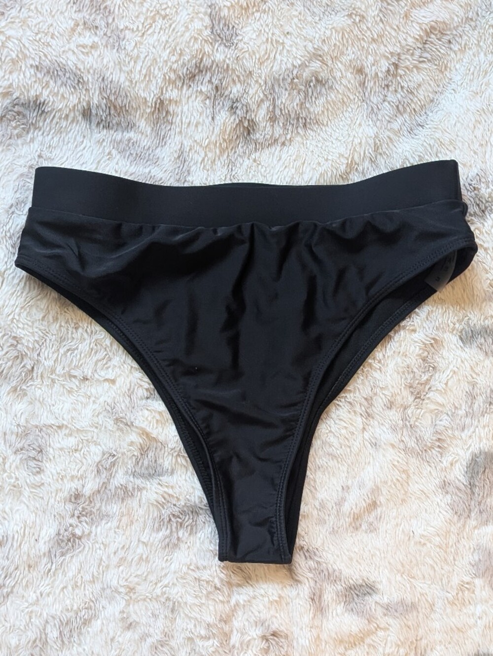 3/$25| Shein | High Leg Bikini Bottoms | Black | Medium